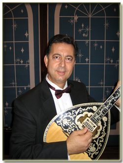The Nicos Nicolaides Orchestra performing on stage